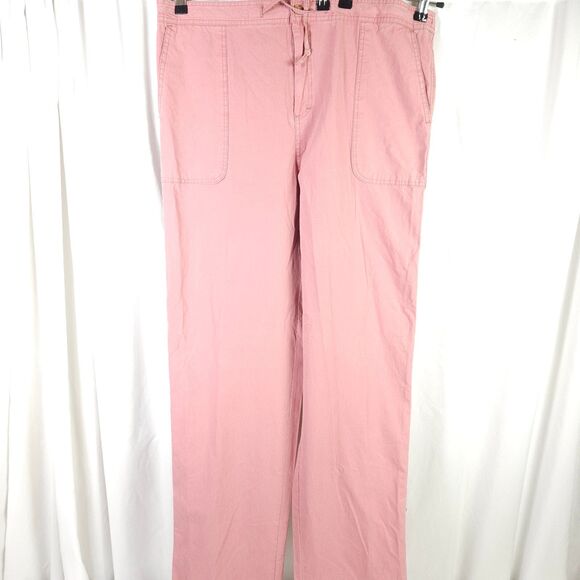 NWT Vintage Paul Fredrick Mens 35x34 Pinkish Red Drawstring Chino Pants - Picture 1 of 7